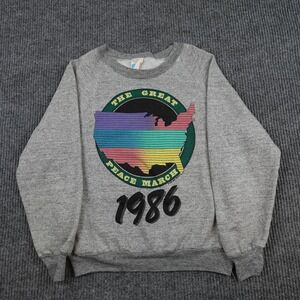 Vintage Pacific Coast Sweatshirt Mens Medium Gray Fleece Great Peace March 1986